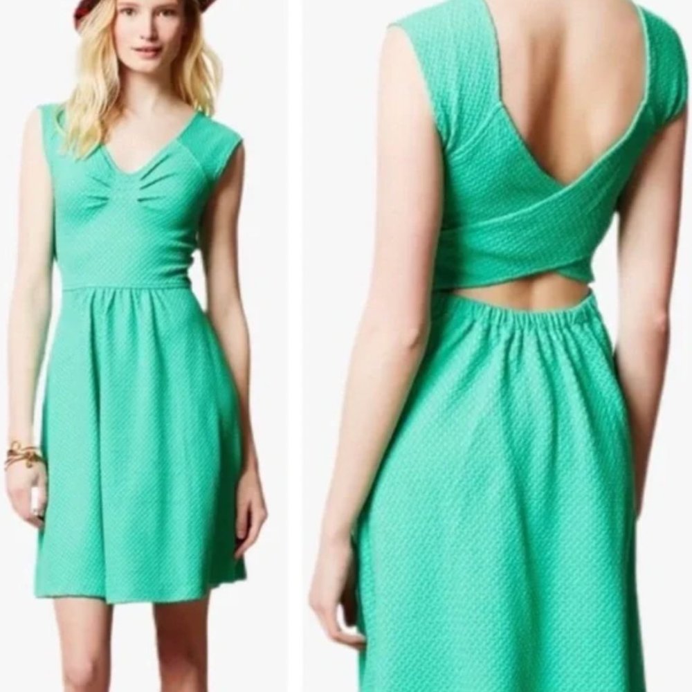 Anthropologie Postmark Textured Crossback Dress